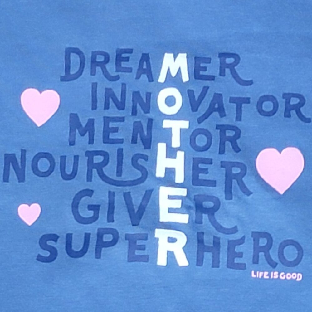 Life is Good Blue Short Sleeve Crew Neck Crusher Mother Tee - XL